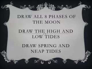 Draw all 8 Phases of the moon