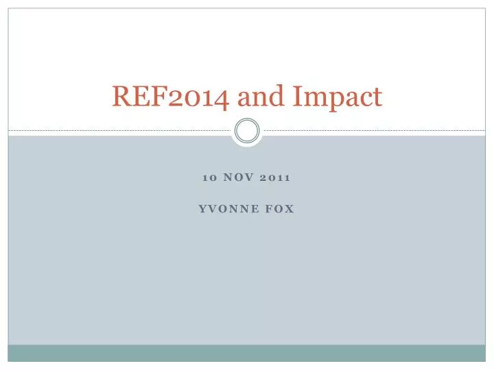 ref2014 and impact