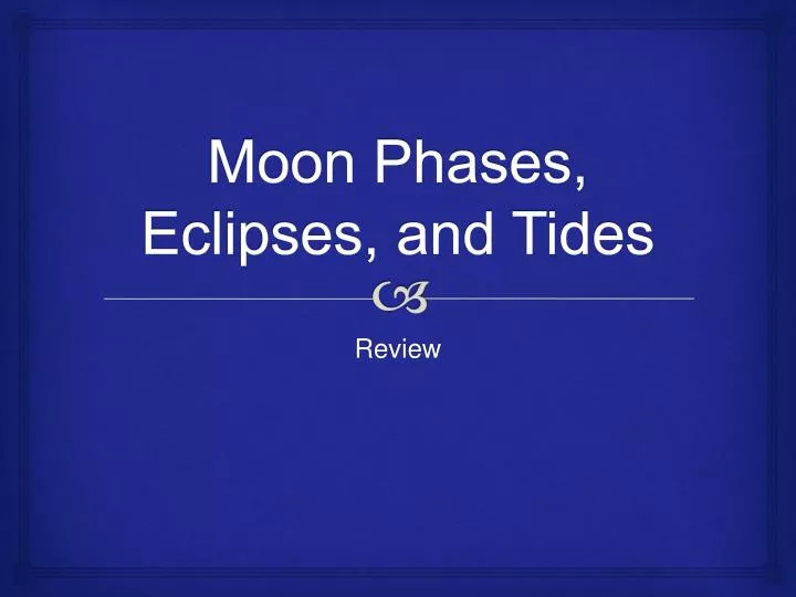 moon phases eclipses and tides
