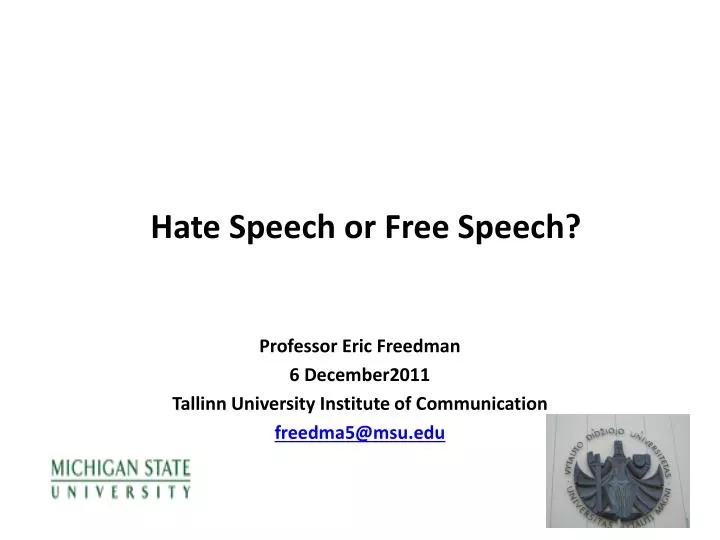hate speech or free speech