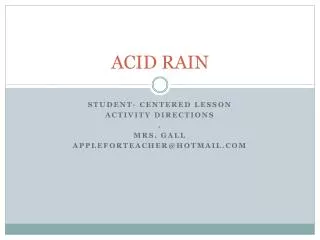 ACID RAIN