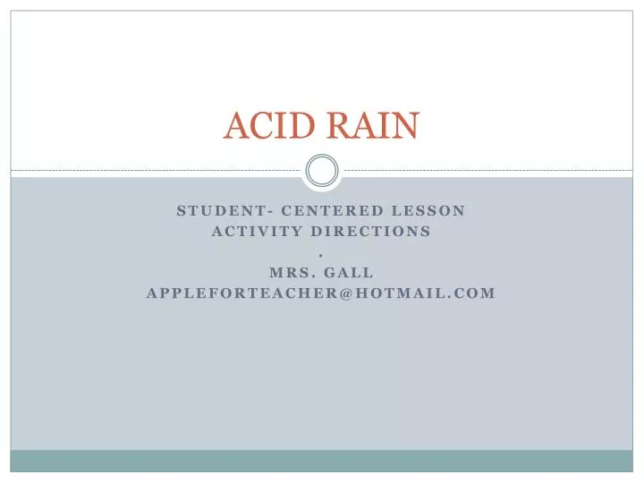 acid rain