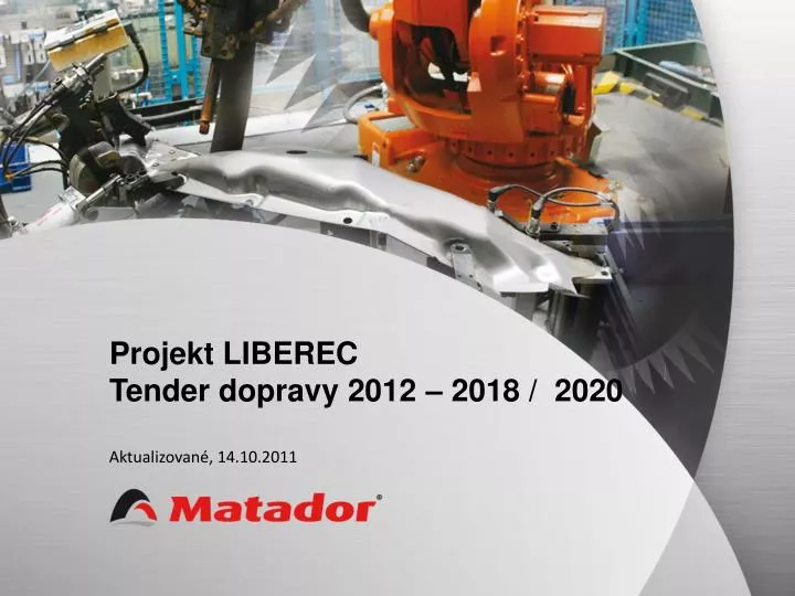 projekt liberec tender dopravy 2012 2018 2020