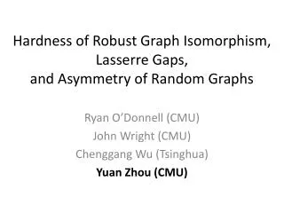 Hardness of Robust Graph Isomorphism, Lasserre Gaps, and Asymmetry of Random Graphs