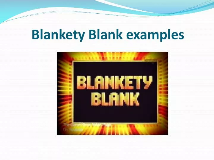 blankety blank examples