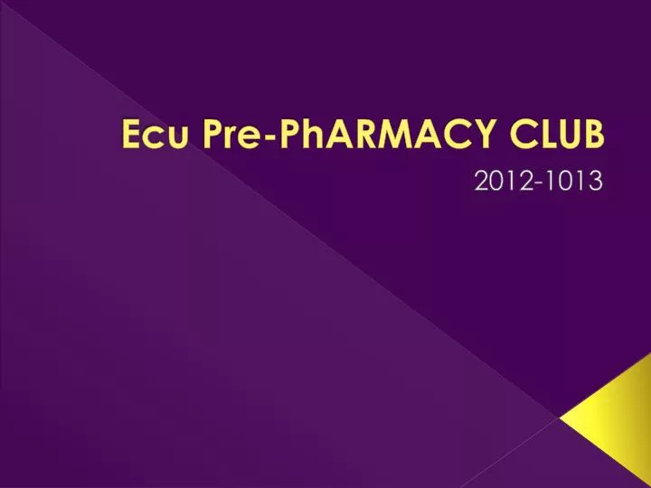 ecu pre pharmacy club