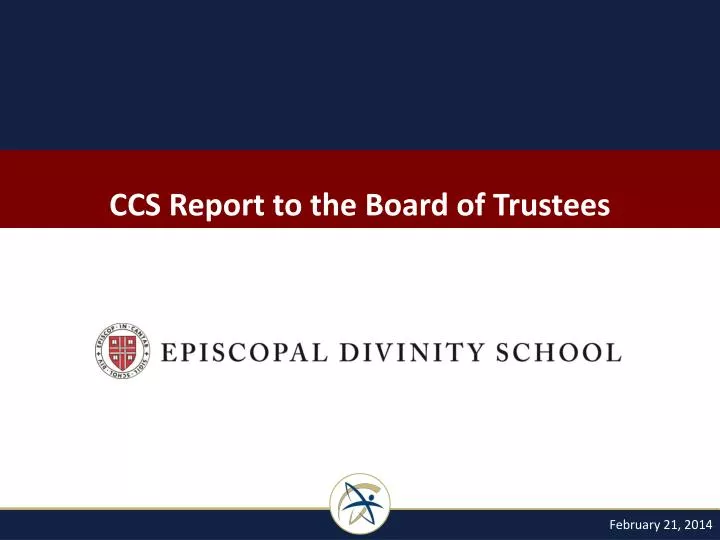 ccs report to the board of trustees