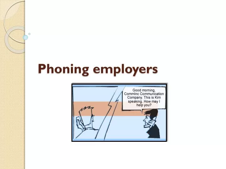 phoning employers
