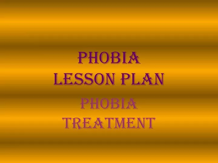 phobia treatment