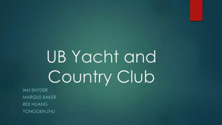 ub yacht and country club