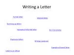 Writing a Letter - slide 1