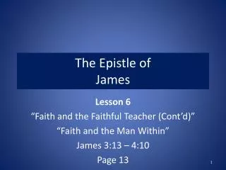 The Epistle of James