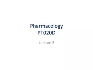 Pharmacology PT020D