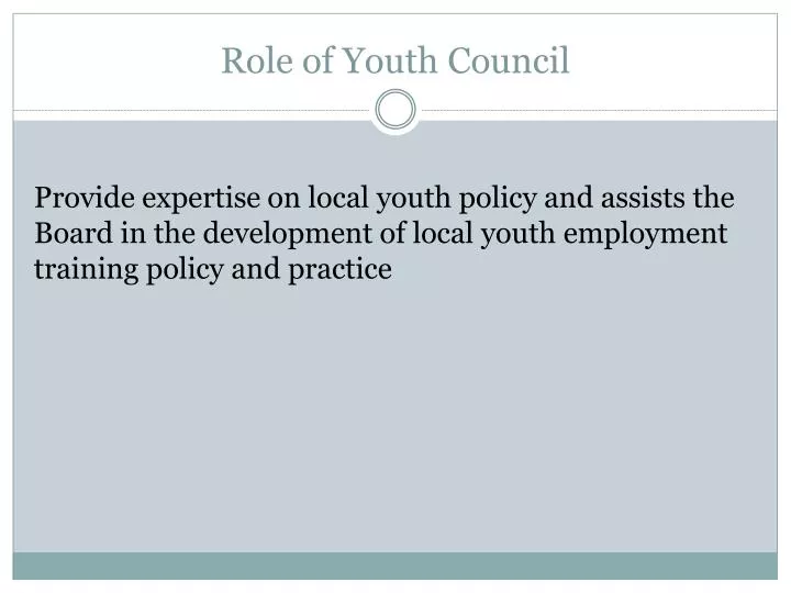 role of youth council