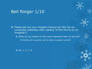 Bell Ringer 1/10