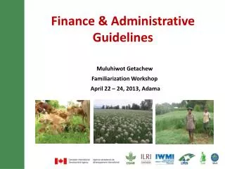 Finance &amp; Administrative Guidelines