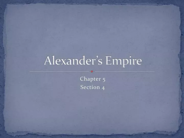 alexander s empire