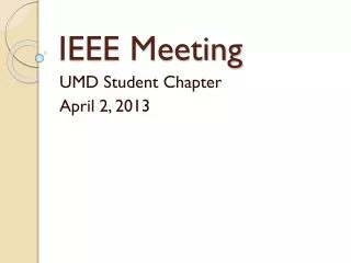 IEEE Meeting