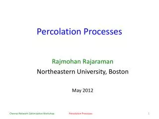 Percolation Processes