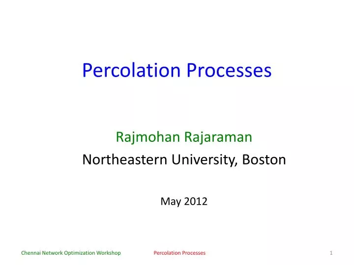 percolation processes
