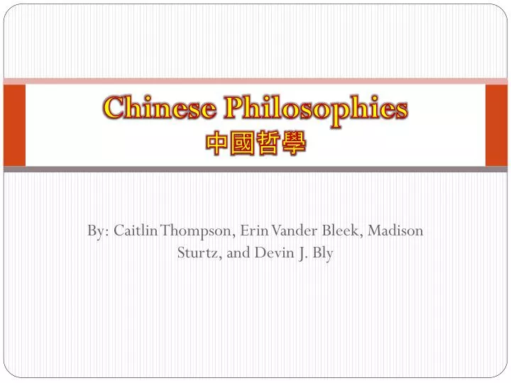 chinese philosophies