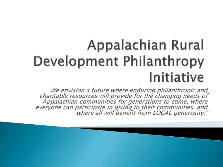 appalachian rural development philanthropy initiative