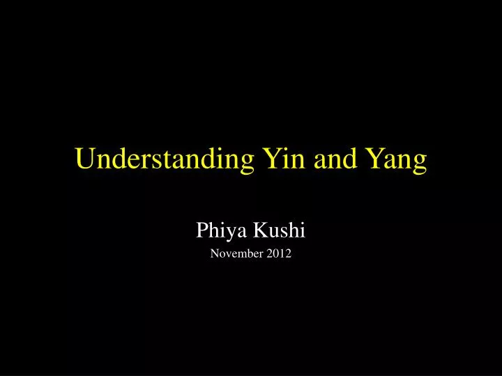 understanding yin and yang
