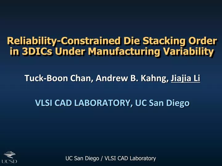 reliability constrained die stacking order in 3dics under manufacturing variability