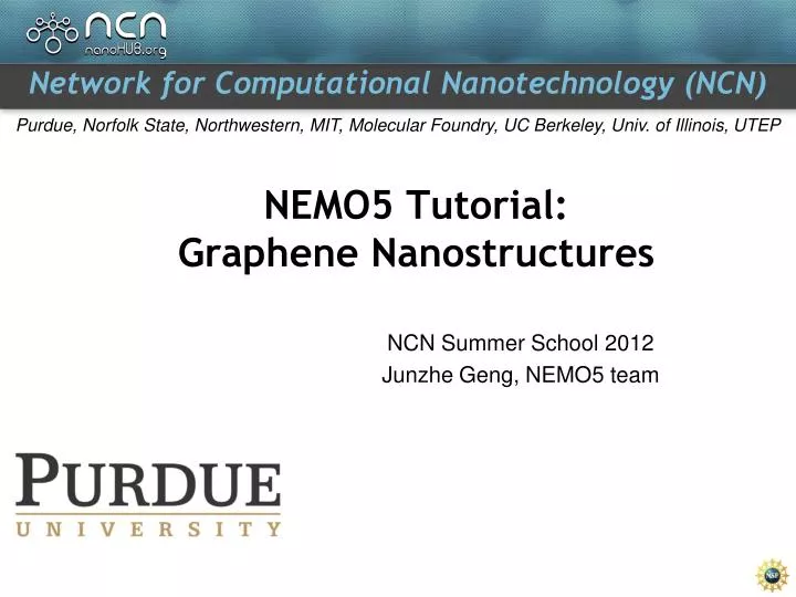 nemo5 tutorial graphene nanostructures