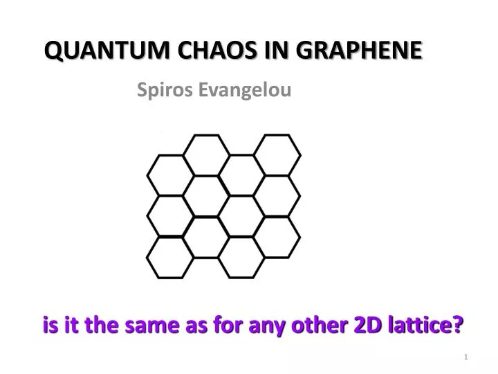 quantum chaos in graphene