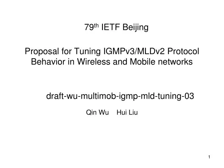 proposal for tuning igmpv3 mldv2 protocol behavior in wireless and mobile networks