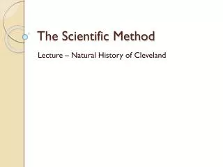 The Scientific Method