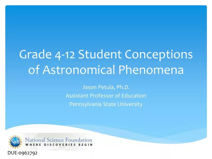 grade 4 12 student conceptions of astronomical phenomena