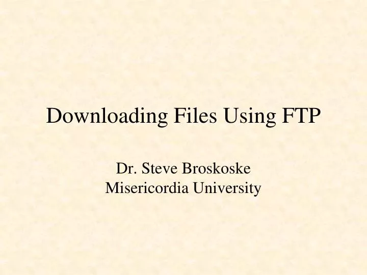 downloading files using ftp