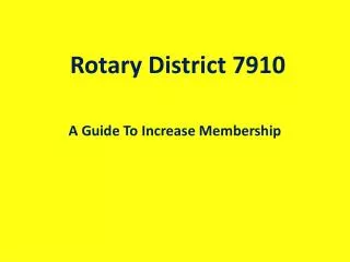 Rotary District 7910