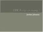 GBK Programming 1 - slide 1