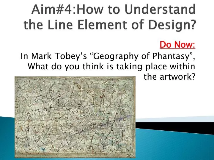 aim 4 how to understand the line element of design