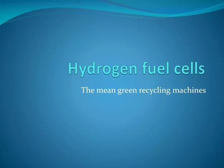 hydrogen fuel cells