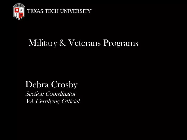 military veterans programs