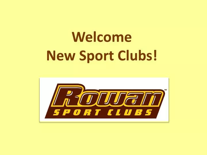 welcome new sport clubs