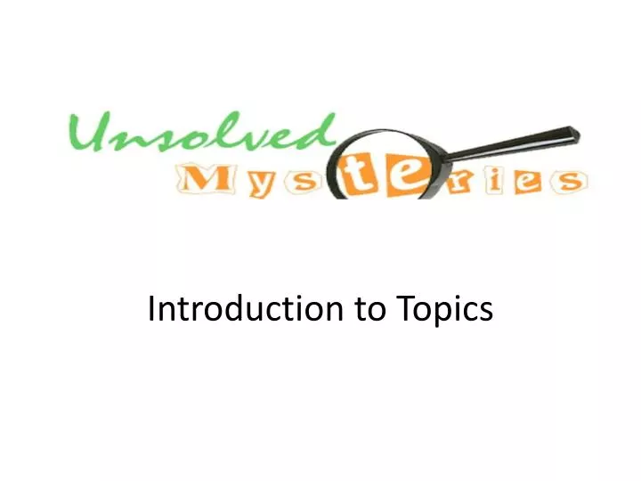 introduction to topics