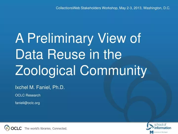 a preliminary view of data reuse in the zoological community