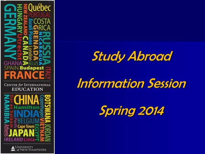 study abroad information session spring 2014