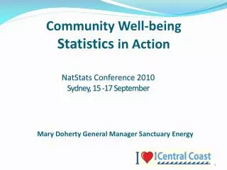 Community Well-being Statistics in Action