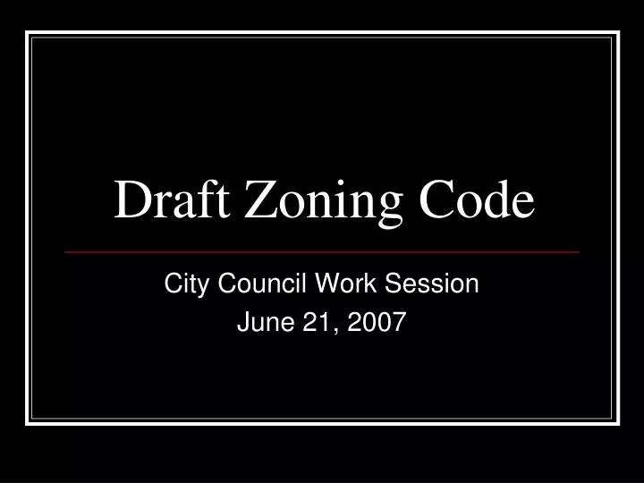draft zoning code