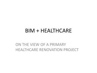 BIM + HEALTHCARE