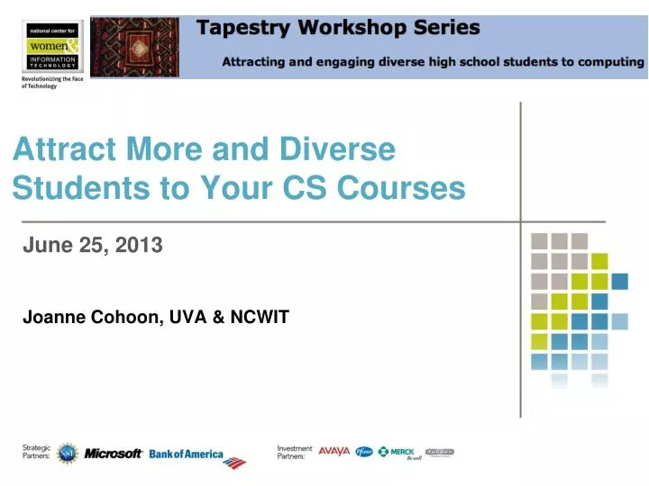 attract more and diverse students to your cs courses