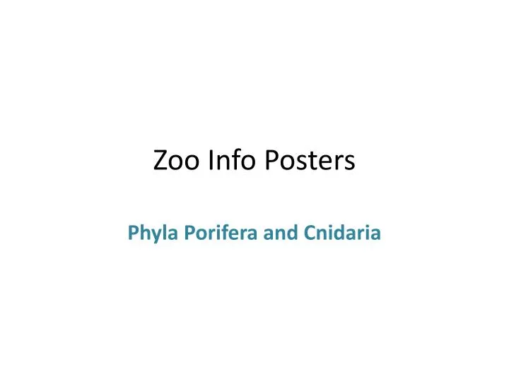zoo info posters