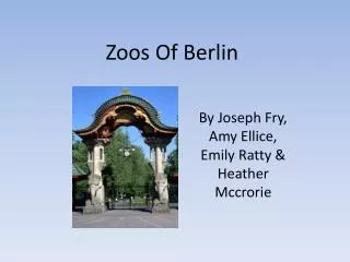 Zoos Of Berlin