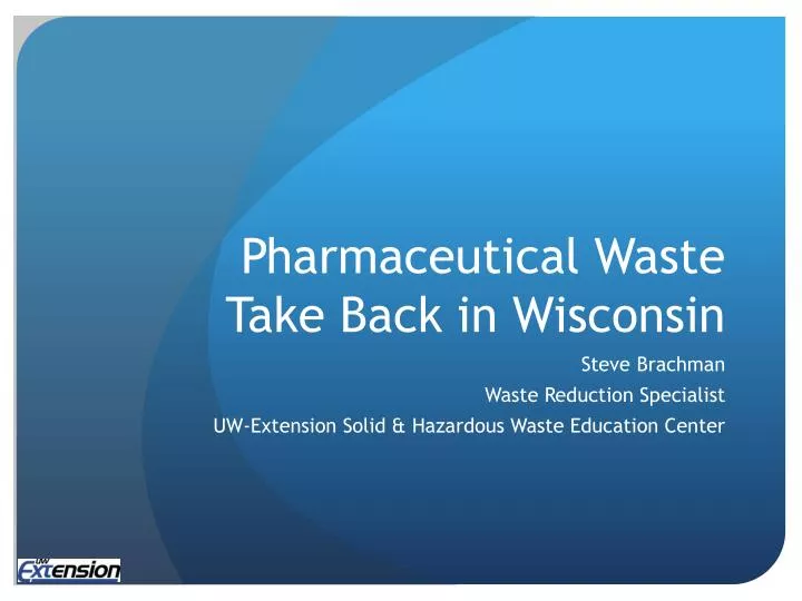 pharmaceutical waste take back in wisconsin